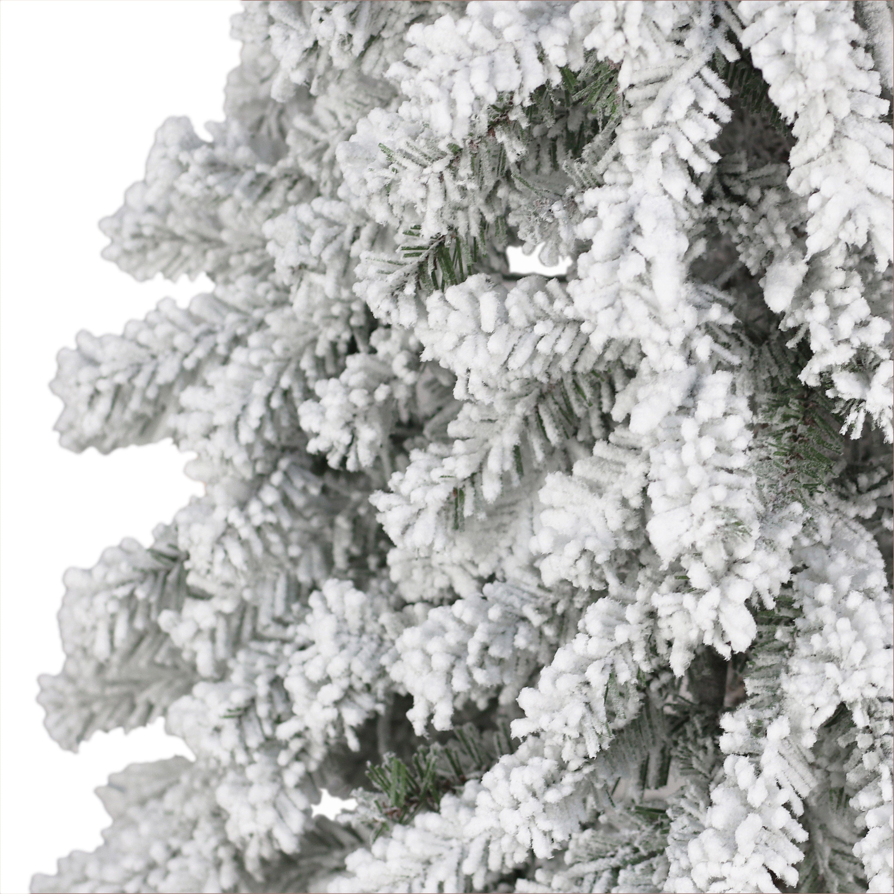 6ft Pre-Lit Flocked Alpine Tree